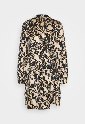Vero Moda VMLILLIAN NORA SHORT WRAP DRESS - Nappali ruha - oetmeal/nora