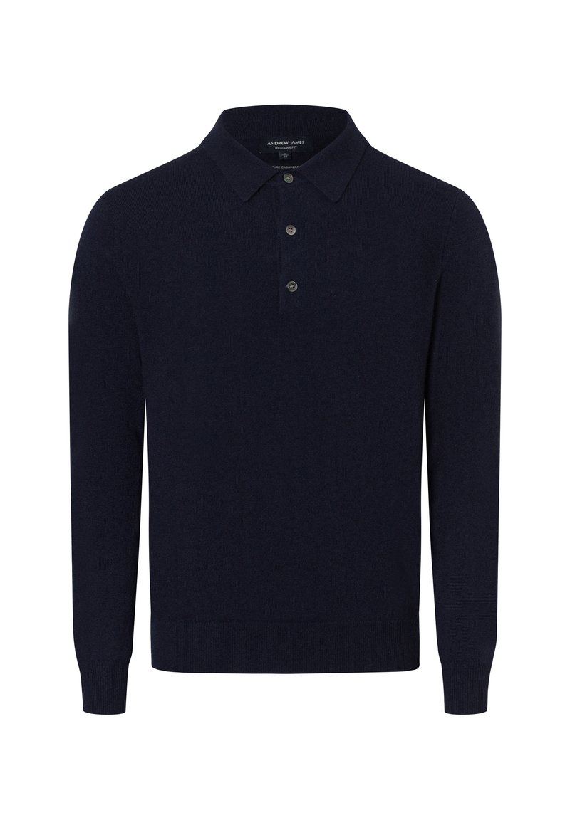 Andrew James ANDREW JAMES PURE CASHMERE PULLOVER - Poloshirt - marine