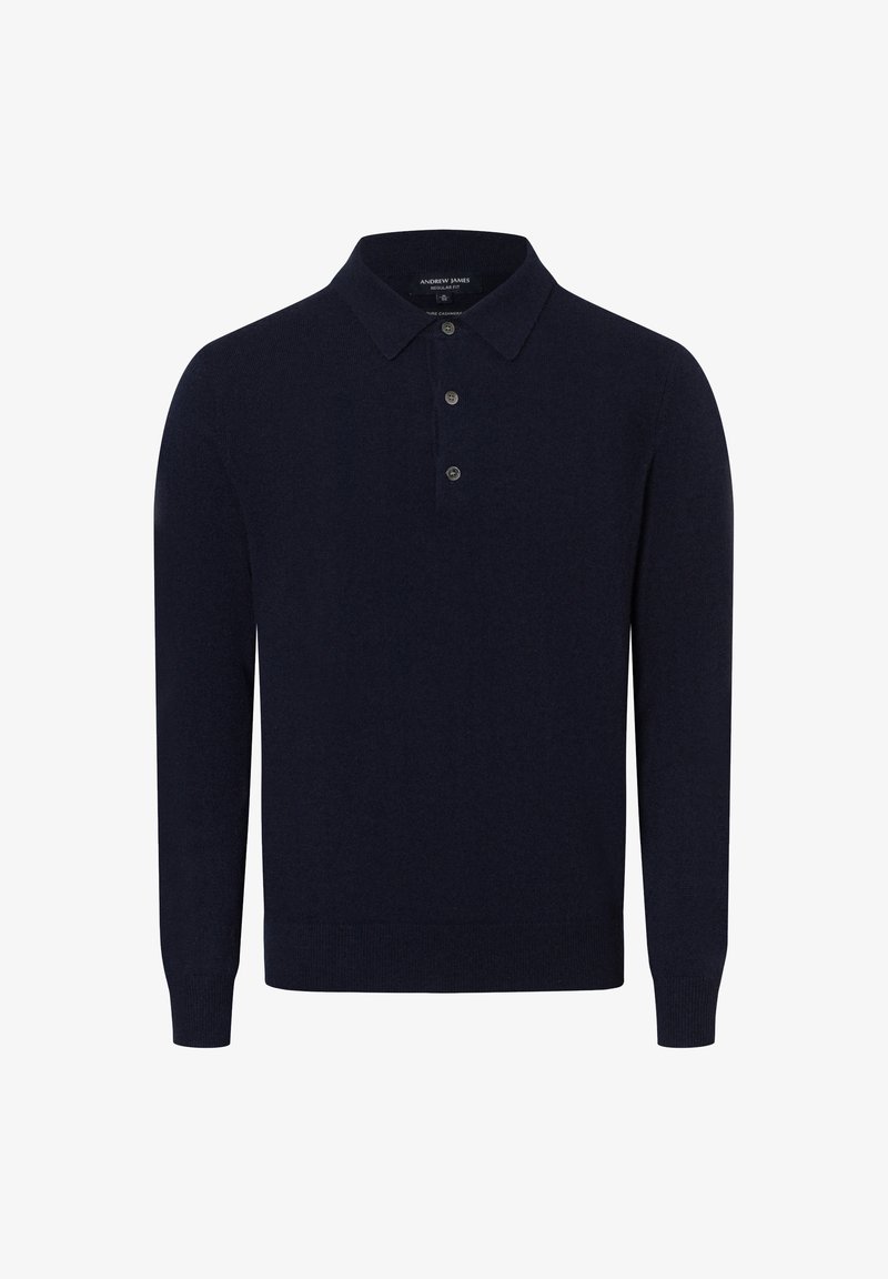 Andrew James ANDREW JAMES PURE CASHMERE PULLOVER - Poloshirt - marine