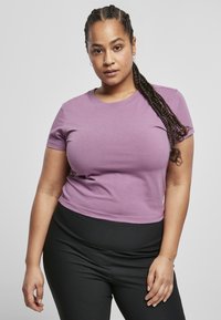 Urban Classics - STRETCH JERSEY CROPPED TEE - Lihtne T-särk - duskviolet Väikepilt 1