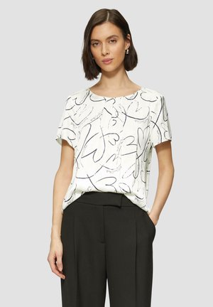 s.Oliver BLACK LABEL MIT MAUSEZAHNKANTE UND FALTEN AM AUSSCHNITT - Blouse - ecru