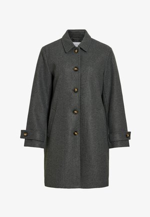 VILA, COAT VICOOLEY BUTTONED - Korte frakker - dark grey melange