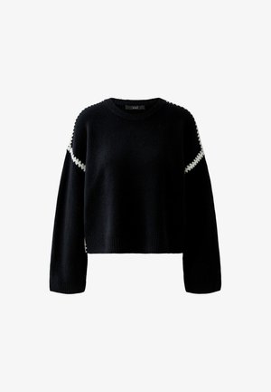 Oui, PULLOVER - Trui - black