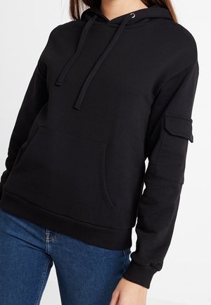 Felpa con cappuccio - black