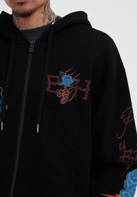 Ed Hardy DOUBLE BATTLE DRAG THRU  - Felpa con zip - black