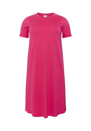 Kaffe Curve KCCALINE - Jersey dress - raspberry