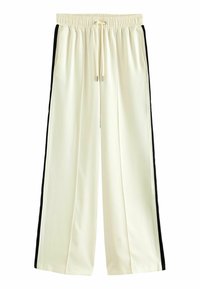 WIDE LEG - Kelnės - ecru cream navy blue