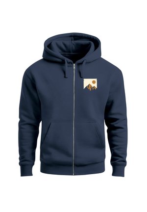 MIT KAPUZE PRINT OUTDOOR LOGO AUFDRUCK MOTIV - Hoodie - navy