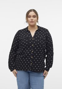 Vero Moda Curve VMBUMPY SHIRT NEW - Chemisier - black/white