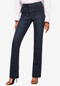 HIGH WAIST POCKET - Broek - inky blue