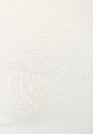 Tessuto di cotone beige chiaro con una fine struttura a coste, superficie liscia e leggere variazioni di tonalità, creando un aspetto uniforme.