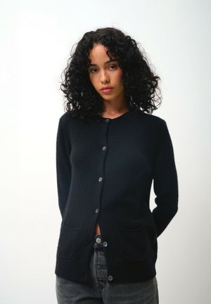 ELISE - THREAD ROUND-NECK - Cardigan - black