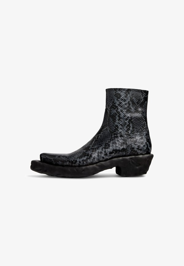 VENGA - Platform ankle boots - grau schwarz