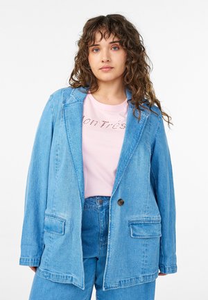 MIT TASCHEN - Blazer - light blue denim