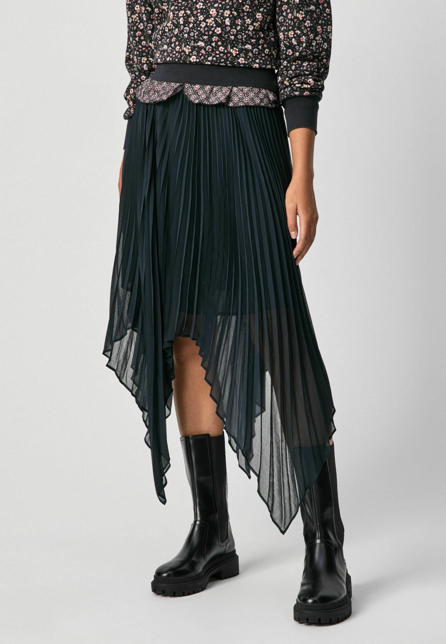 Pepe Jeans RUBI - Gonna a campana - black/grigio scuro - Zalando.it