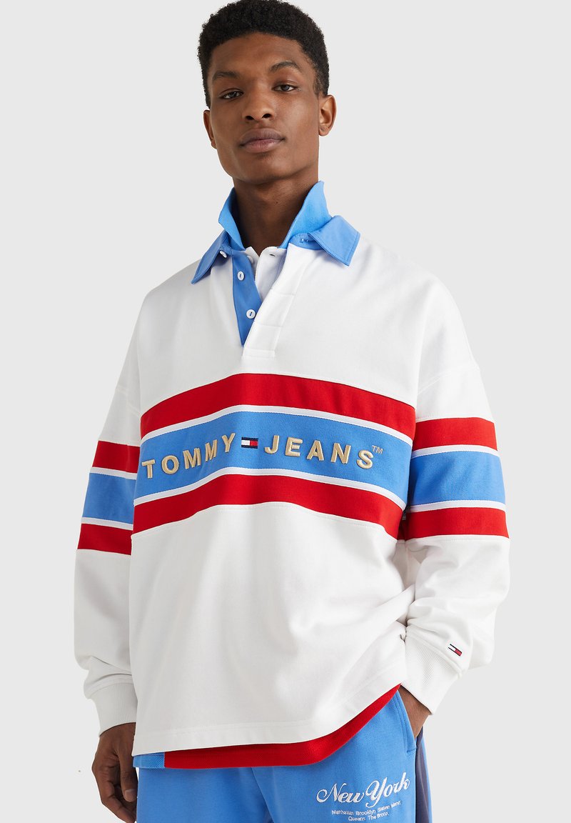 Tommy Jeans ARCHIVE RUGBY UNISEX Polo shirt white Zalando.co.uk
