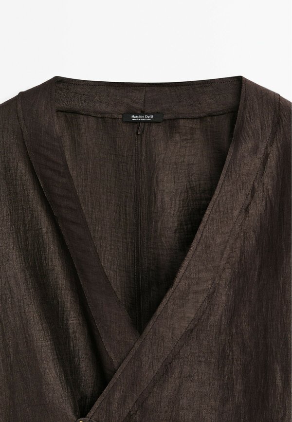 CROSSOVER KIMONO - Summer jacket - dark purple2