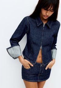 PULL&BEAR Suknja od trapera - dark-blue denim