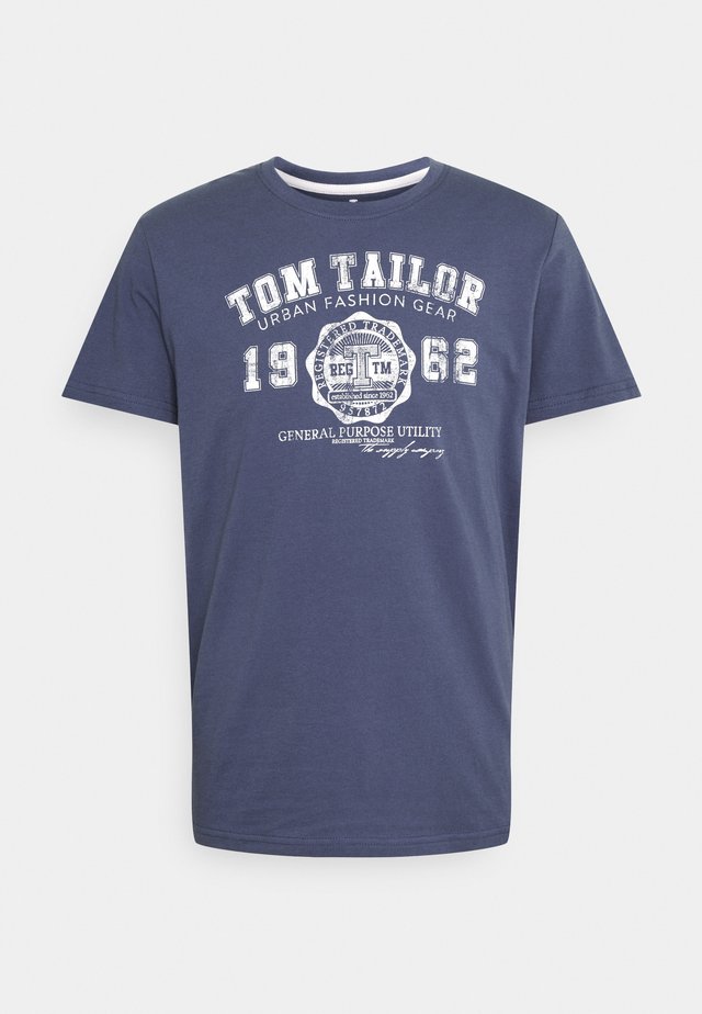 LOGO TEE - Print T-shirt - light indigo blue