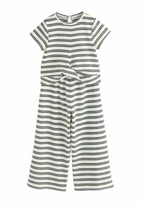 Next REGULAR FIT - STRIPE  WIDE SET - Tygbyxor - black white
