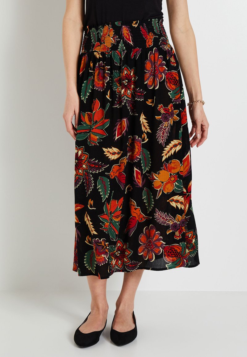 Robe courte droite imprimée multicolore femme | Morgan