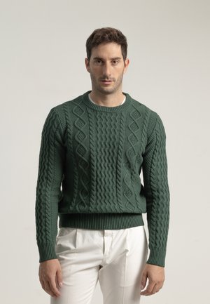 ARÁN CUELLO REDONDO - Jersey de punto - verde