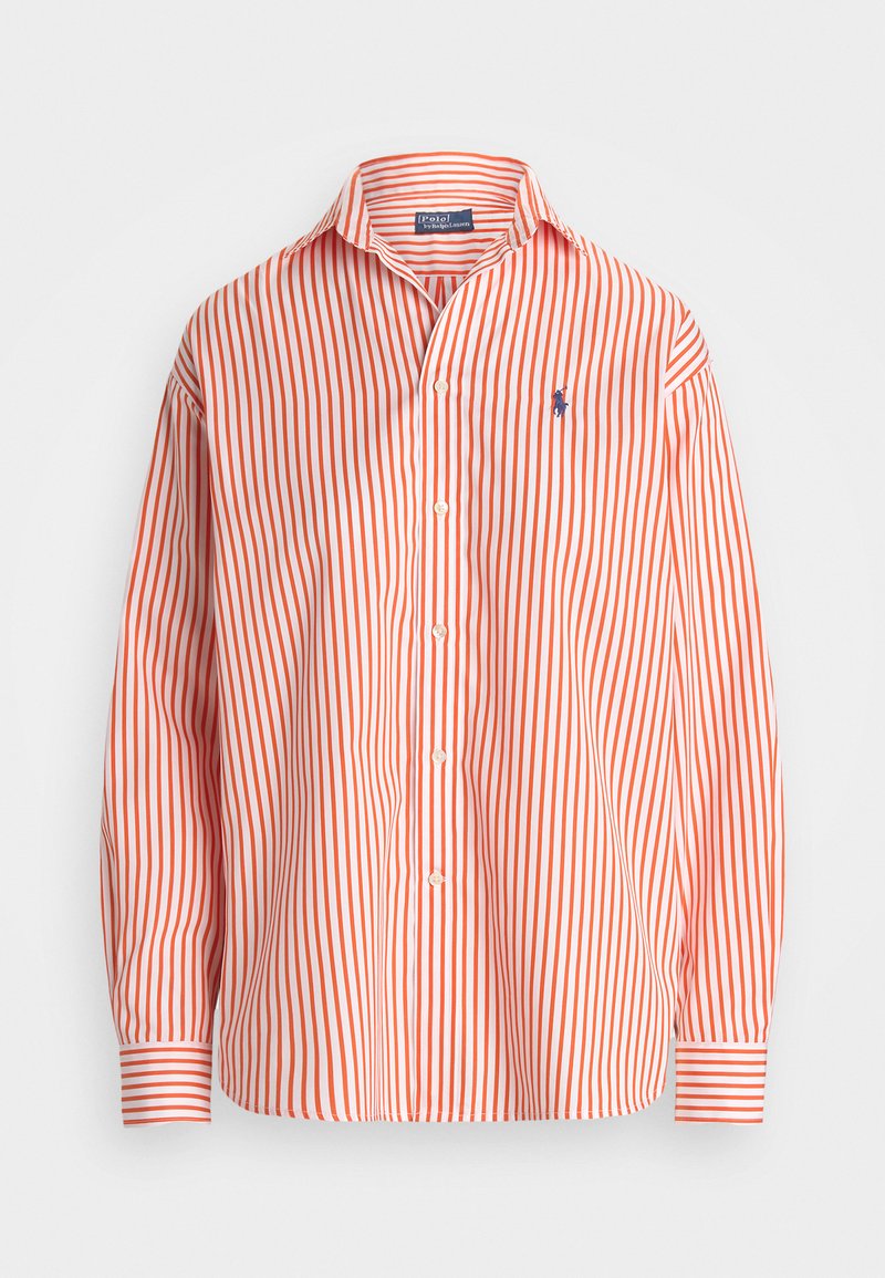 Polo Ralph Lauren RELAXED FIT STRIPED COTTON SHIRT - Blus - white/spring melon