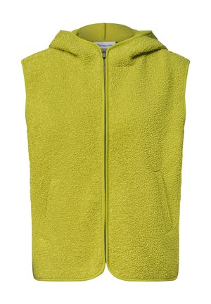 Street One, HOODED TEDDY VEST WITH ZIPPER - Veste sans manches - apple lime
