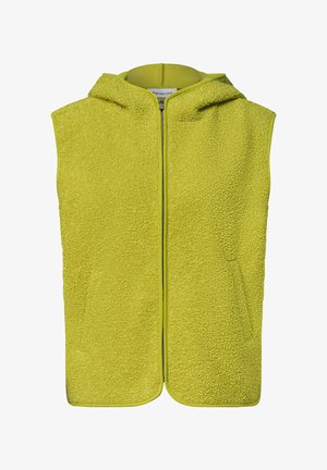 Street One, HOODED TEDDY VEST WITH ZIPPER - Veste sans manches - apple lime