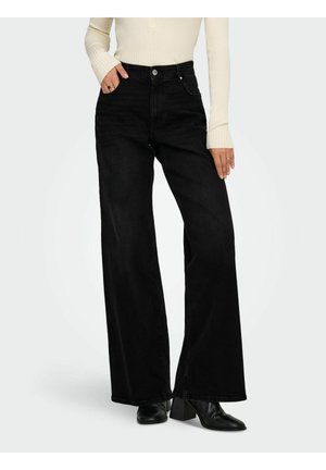 Flared jeans - washed black