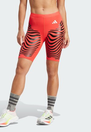 ADIZERO - Leggings - semi lucid red/black