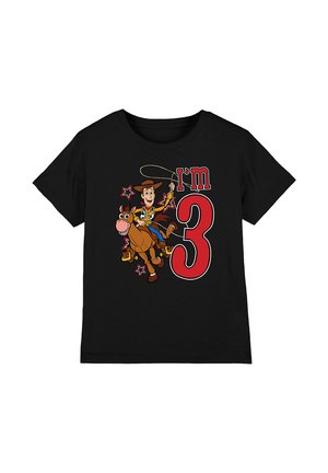 Disney TOY STORY BIRTHDAY WOODY I'M 3 - Print T-shirt - black