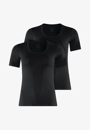 Daily Comfort 2-Pack Round Neck - Caraco - black
