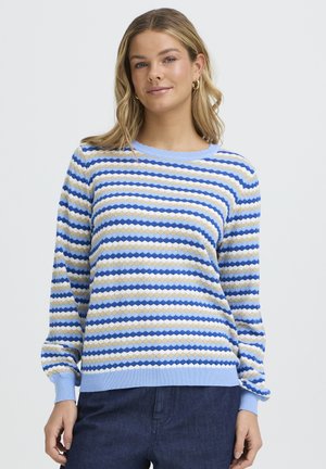 CAIA 3 - Svetrík - della robia blue stripe