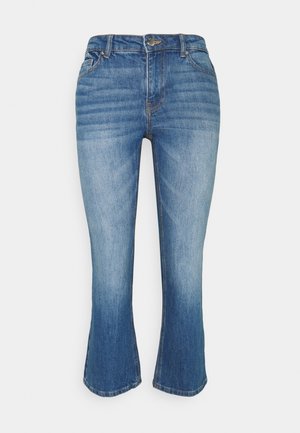 ONLKENYA LIFE MID CROP - Bootcut jeans - medium blue denim