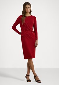 Lauren Ralph Lauren JERSEY THREE QUARTER SLEEVE DRESS - Cocktail dress / Party dress - madison red