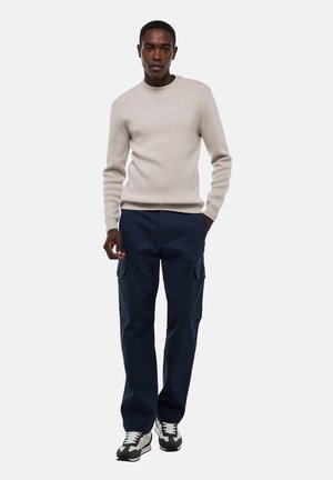 POCHES - Pantalon cargo - marine