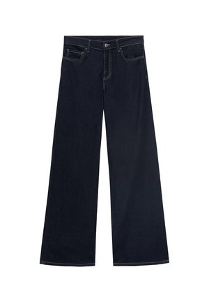 Mango LOW WAIST WIDE - Jean boyfriend - blue