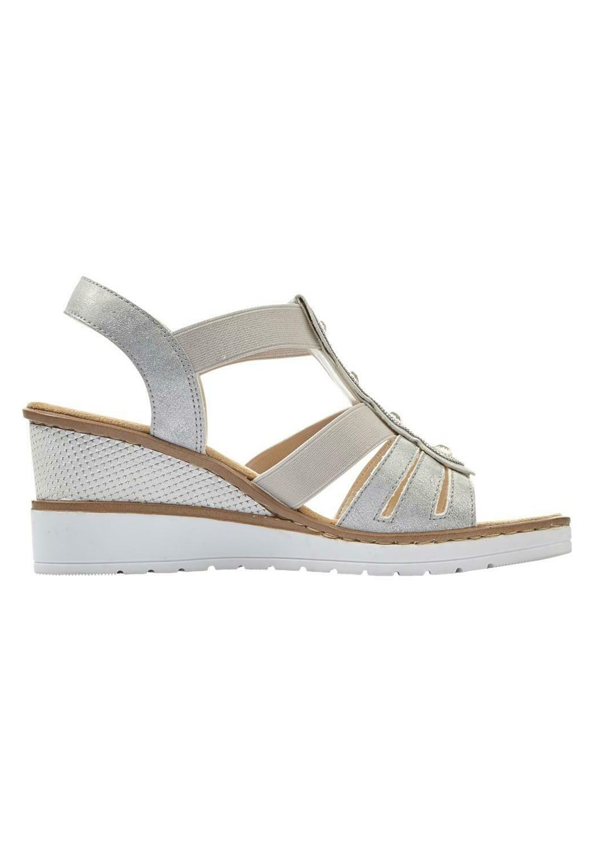 Rieker Sandalen met sleehak - grau/grijs - Zalando.nl