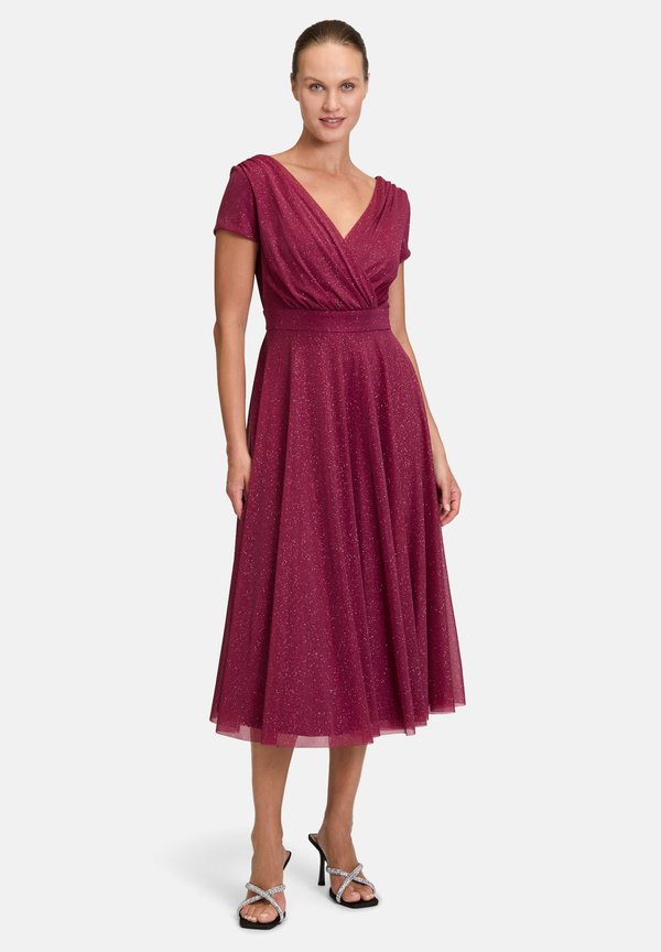 Cocktailkleid/festliches Kleid - rot grau