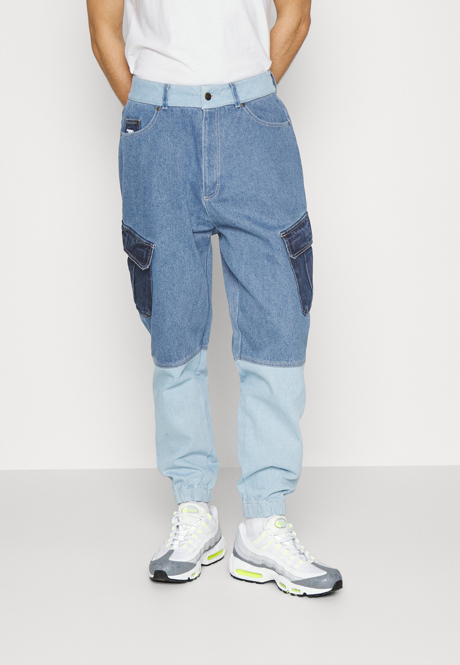 Karl Kani BLOCK PANTS - Jeans Tapered Fit - blue/blu - Zalando.it