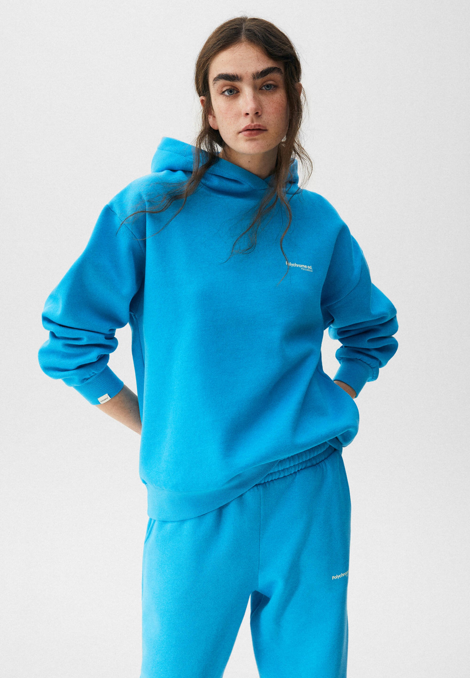 PULL\u0026BEAR BASIC SLOGAN - Kapuzenpullover - royal blue/royal - Zalando.de