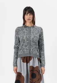 Marimekko VILLI PIIRTO - Cardigan - dark grey/off white