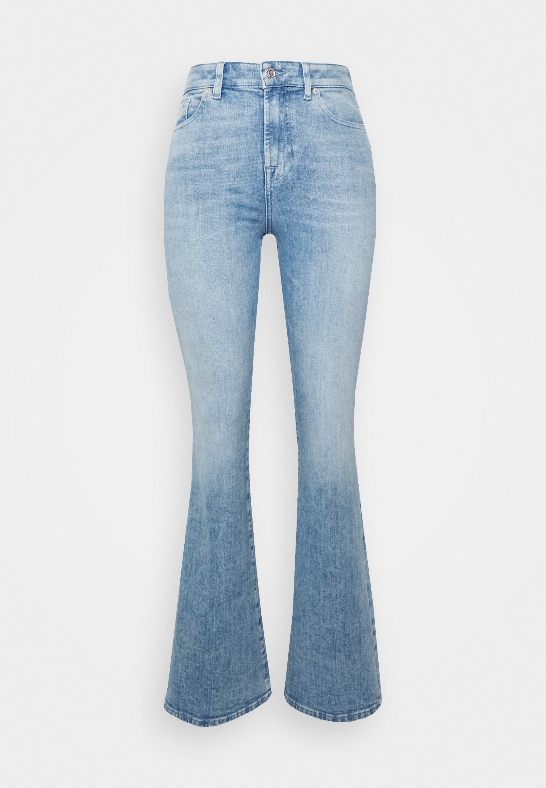 7 for All Mankind - Lisha Slim Illusion Blissful - High Waist Bootcut Jeans Woman - Light Blue