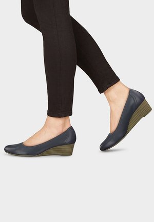 Tamaris Pumps m/ kilehæl - blue