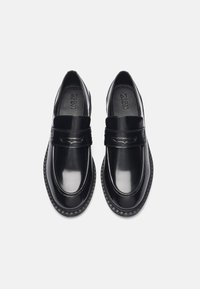Zign LEATHER - Alkalmi belebújós cipők - black