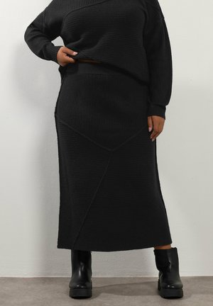 A-snit nederdel - black