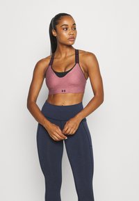Under Armour INFINITY HIGH HEATHER BRA - Brassières de sport à maintien supérieur - red