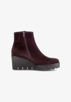 Gabor, GABOR PLATEAU STIEFELETTE - Winter boots - mulberry