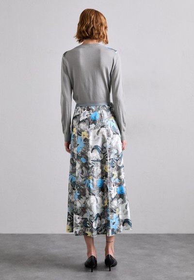 Tory Burch TWILL SKIRT - Falda larga - blue abstract
